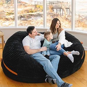 6 Feet Giant Foam Filled Bean Bag Chair with Removable Cover