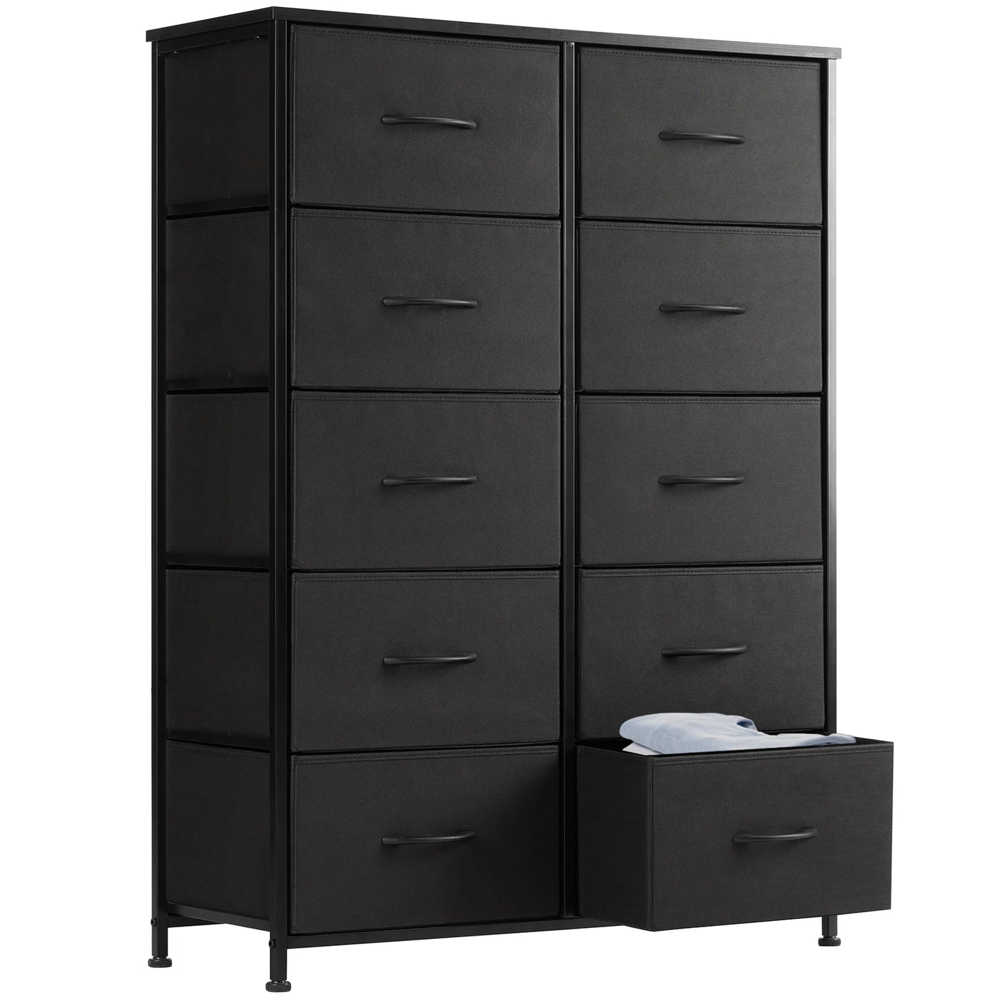 Bedside Table/Chest With 10 Fabric Drawers