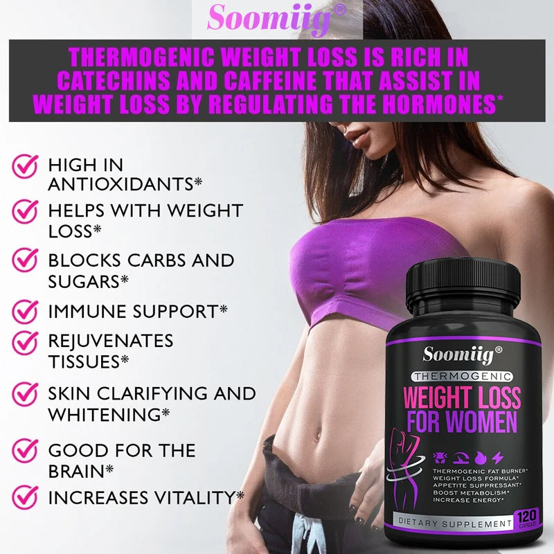 Thermogenic Fat Burner - Natural Appetite Suppressant,120 Capsules