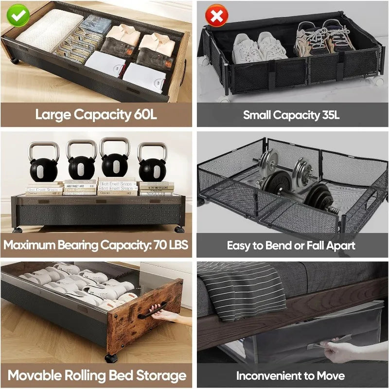 Under Bed Storage/drawers with Wheels