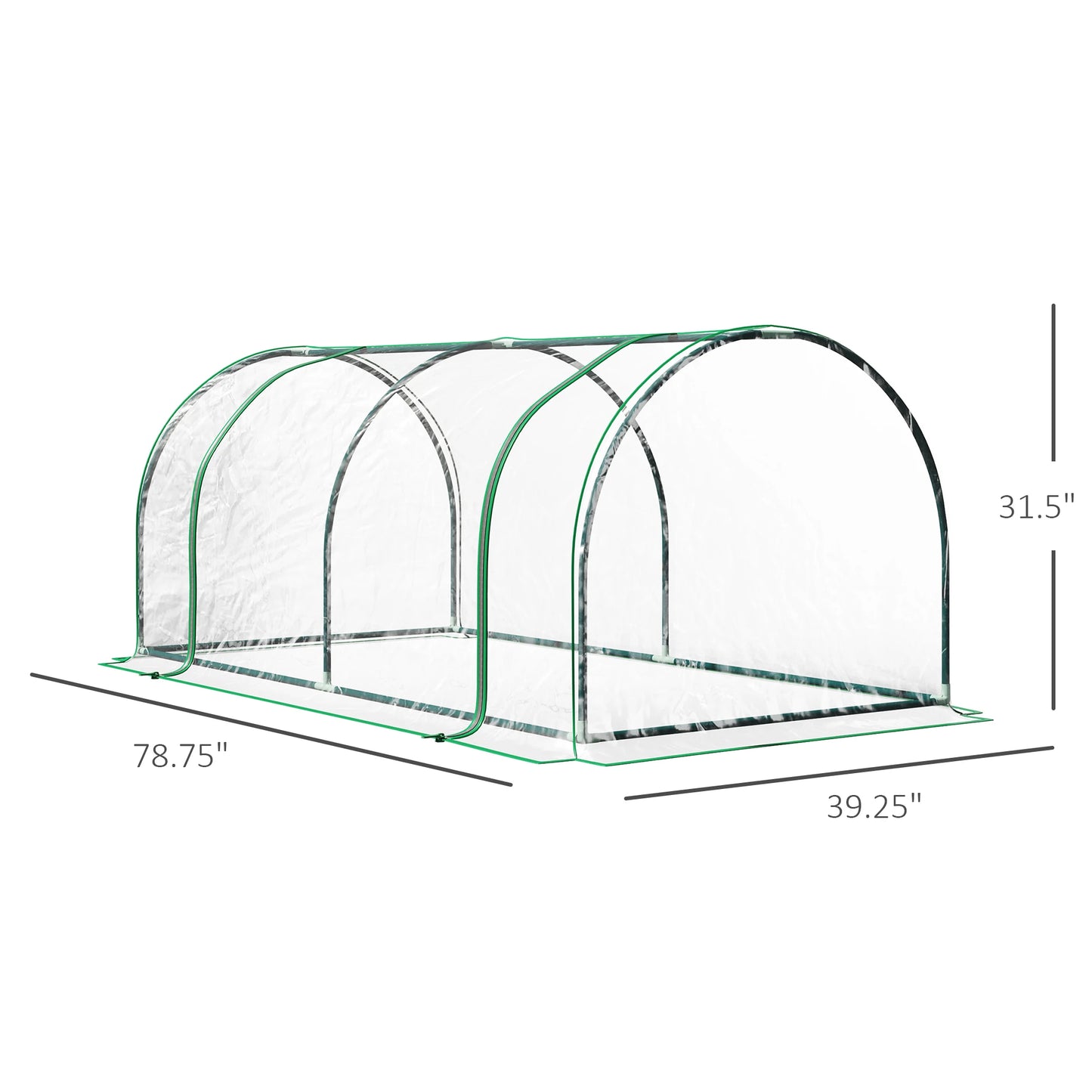 7' X 3' X 2.5' Mini Greenhouse with Roll-Up Zippered Door, UV Waterproof Cover