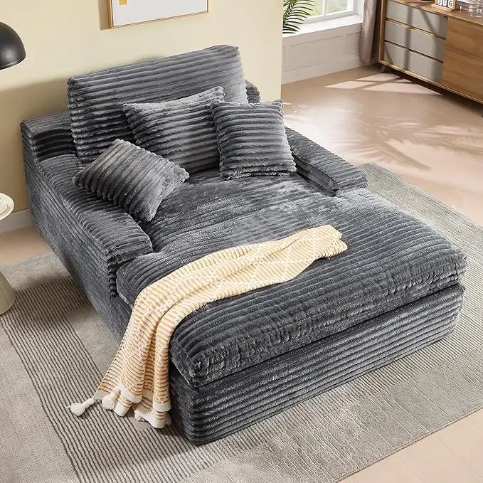 Oversized Chaise Lounge Chair/ Love Seat, Indoor