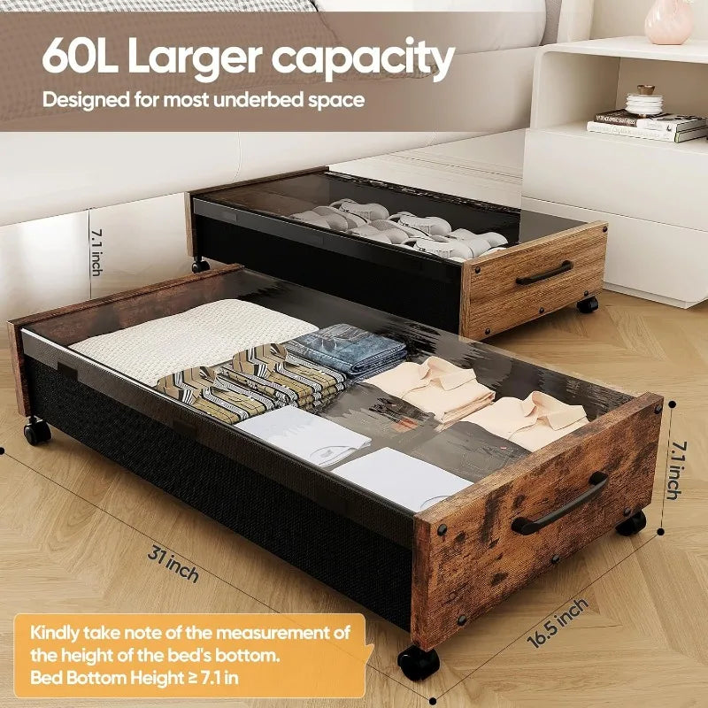 Under Bed Storage/drawers with Wheels