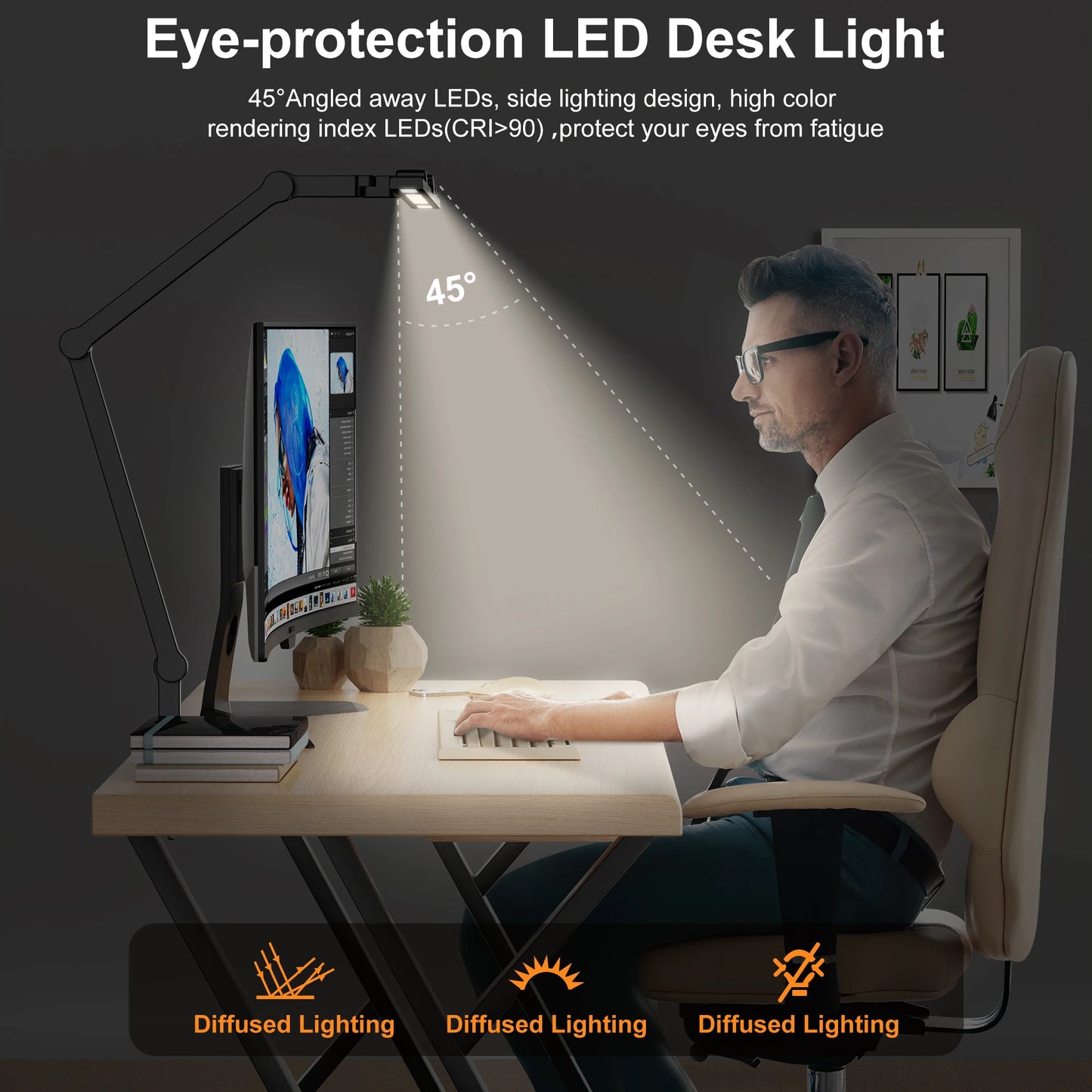 Led Desk Lamp with Clamp, Architect Desk Lamp for Home Office