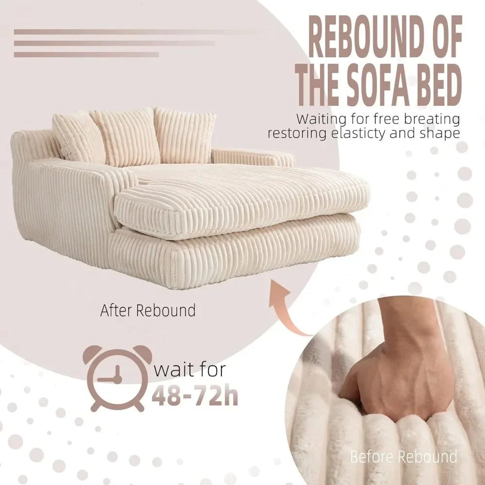 Oversized Chaise Lounge Chair/ Love Seat, Indoor