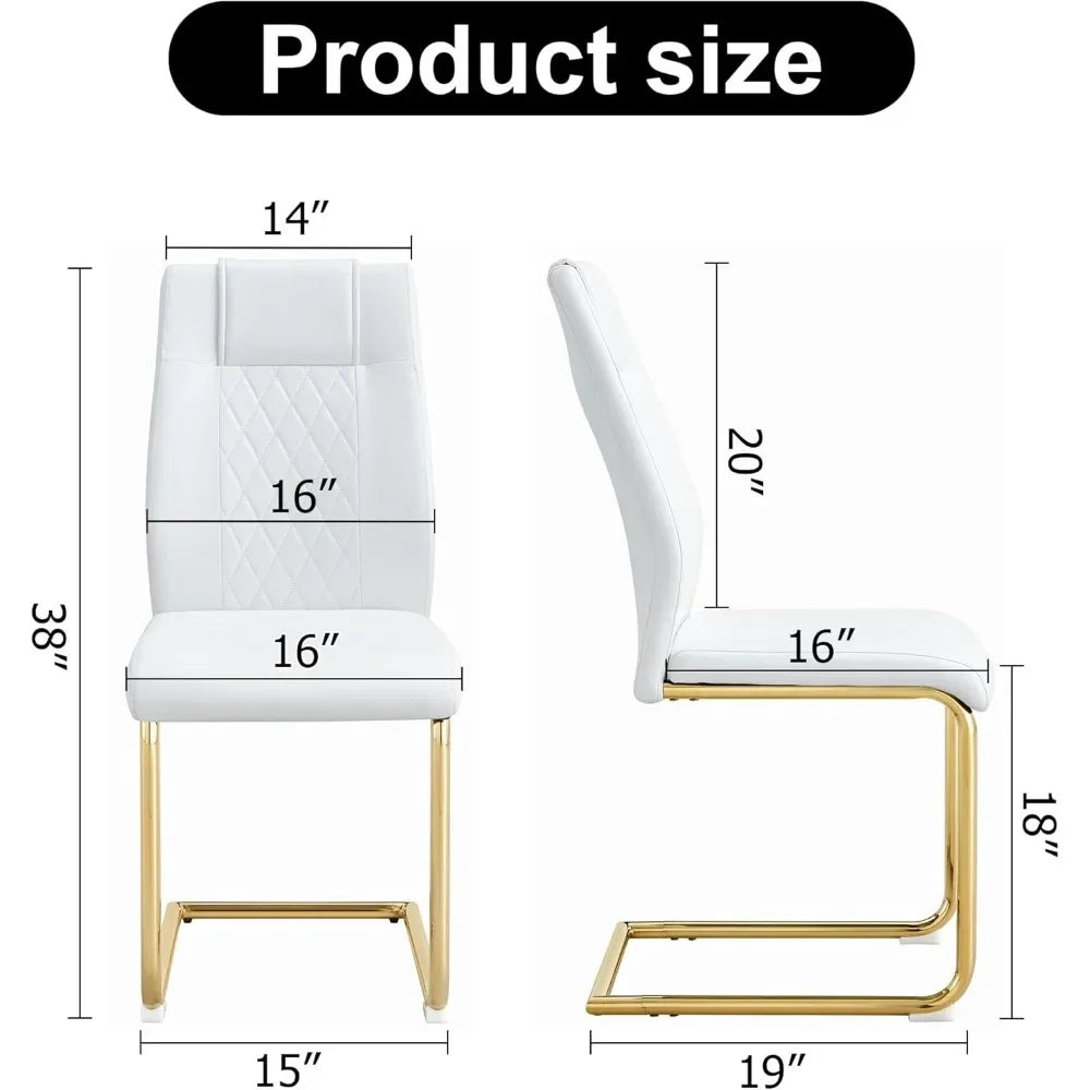 7 Piece Modern Dining Room Set w/Metal Frame & Padded Seat