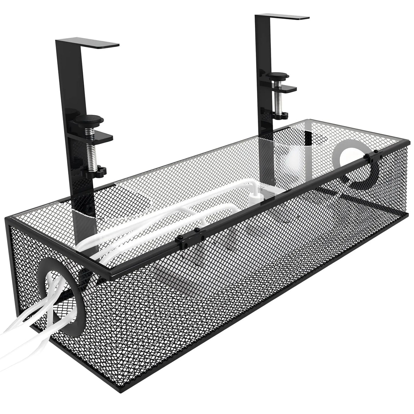 Under Desk Box Tray Wire Management & Cord Organizer