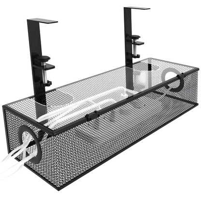 Under Desk Box Tray Wire Management & Cord Organizer