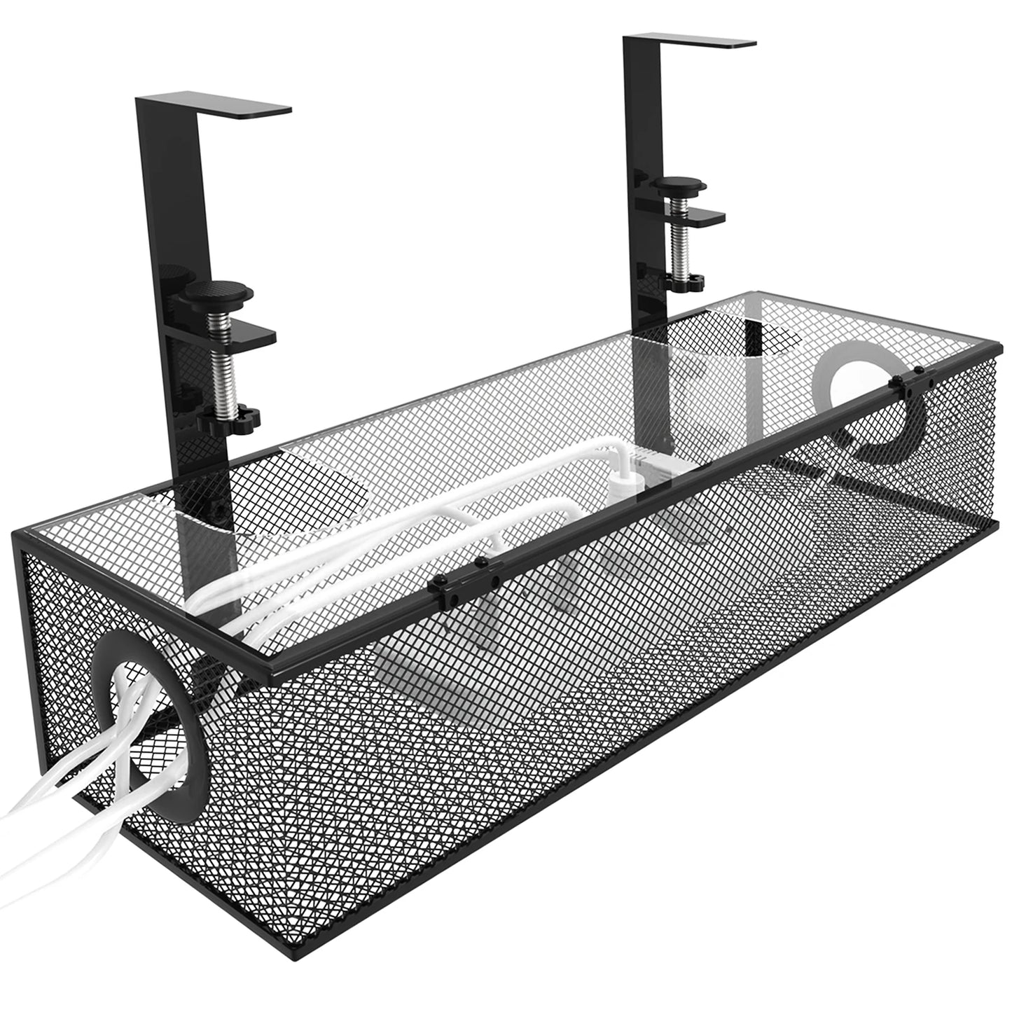 Under Desk Box Tray Wire Management & Cord Organizer