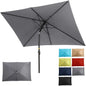 6.5 x 10 Ft Rectangular Patio Umbrella with Crank