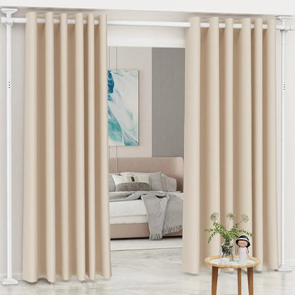 Room Divider Curtain Rod - No Drilling Partition Room Dividers 4-10ft(H) 28-70inch(W) Adjustable