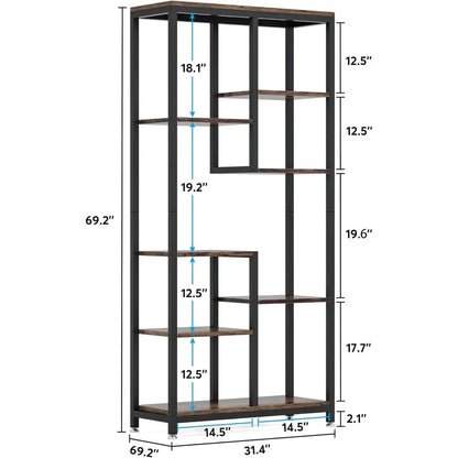 6-Tier Tall Bookshelf Bookcase