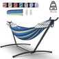 Hammock Bed with Adjustable Stand & Storage Bag, 600lb Capacity