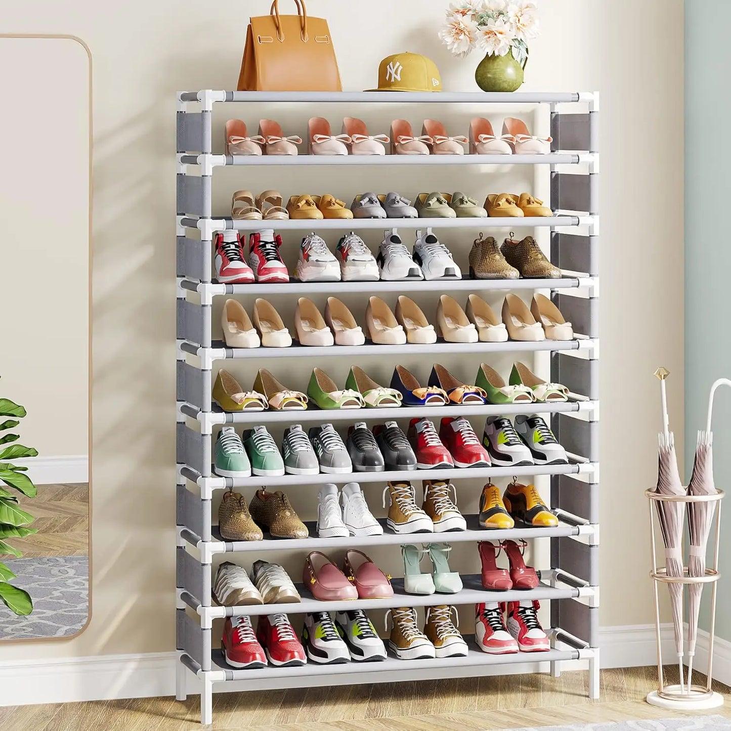 10 Tiers Shoe Rack/Shelf/Organizer for 50 Pairs