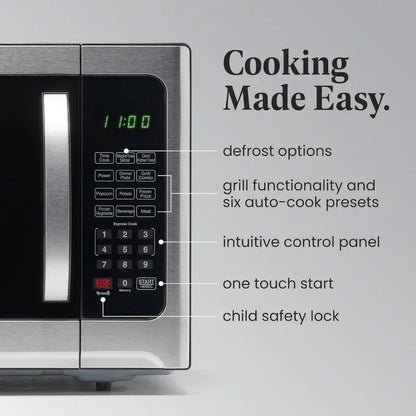 1.2 Cu.Ft. Microwave Oven, 1000 Watt with LED Lighting