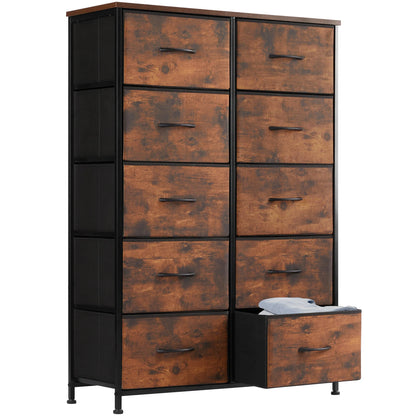 Bedside Table/Chest With 10 Fabric Drawers