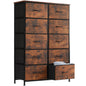 Bedside Table/Chest With 10 Fabric Drawers