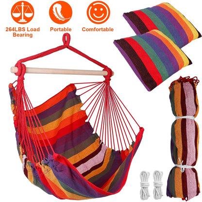 265 Lbs Portable Canvas  Seat Hammock Chair