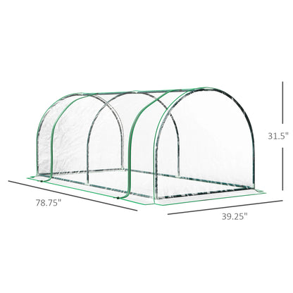 7' X 3' X 2.5' Mini Greenhouse with Roll-Up Zippered Door, UV Waterproof Cover