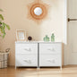 Nightstand With 2 Fabric Drawers