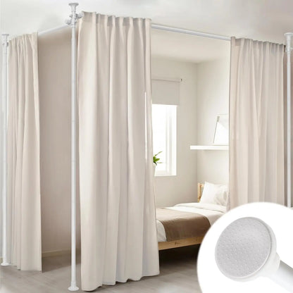 Room Divider, No Drilling Curtain Rod for Room Separation