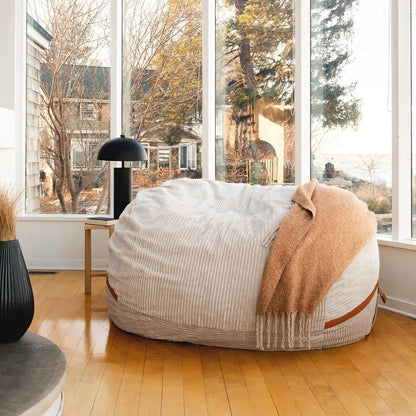 6 Feet Giant Foam Filled Bean Bag Chair with Removable Cover