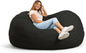 6 Feet Giant Foam Filled Bean Bag Chair with Removable Cover