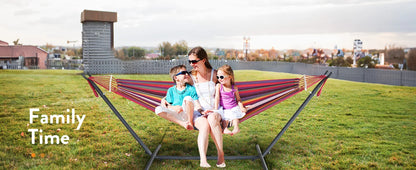 Hammock Bed with Adjustable Stand & Storage Bag, 600lb Capacity