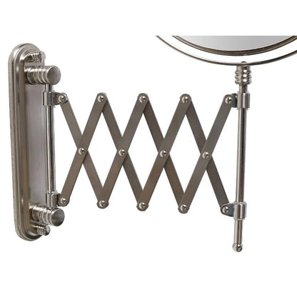 8 Inch Wall Mount Extendable Mirror, Double Sided with 7X Magnification