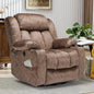 Swivel Rocker/Glider with Massage, Heat and Vibration, 360° Lounge Reclining Chair