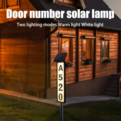 1 pc Solar Powered Address Sign Light With Stake