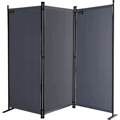 67" W x 65" H Room Divider, 3-Panel Folding Privacy Screen