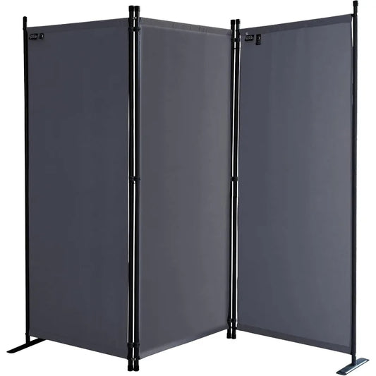 67" W x 65" H Room Divider, 3-Panel Folding Privacy Screen