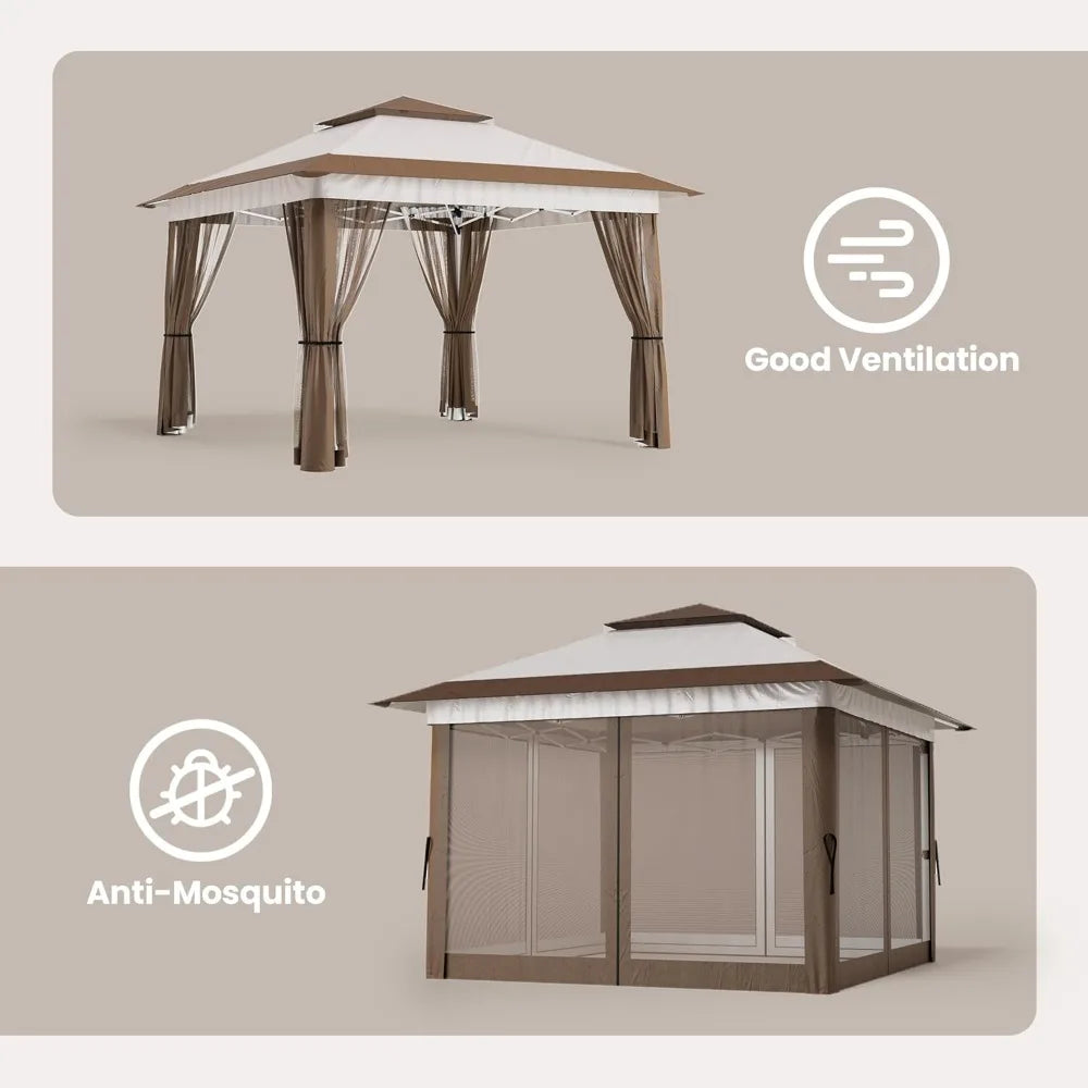 Pop Up Outdoor Gazebo Tent/Canopy with Mosquito Netting