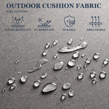 3 Seat Patio Wicker Sofa/Couch with Water-Resistant Cushions