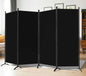 4 Panel Room Dividers, Folding Privacy Screen Partition Steel Frame
