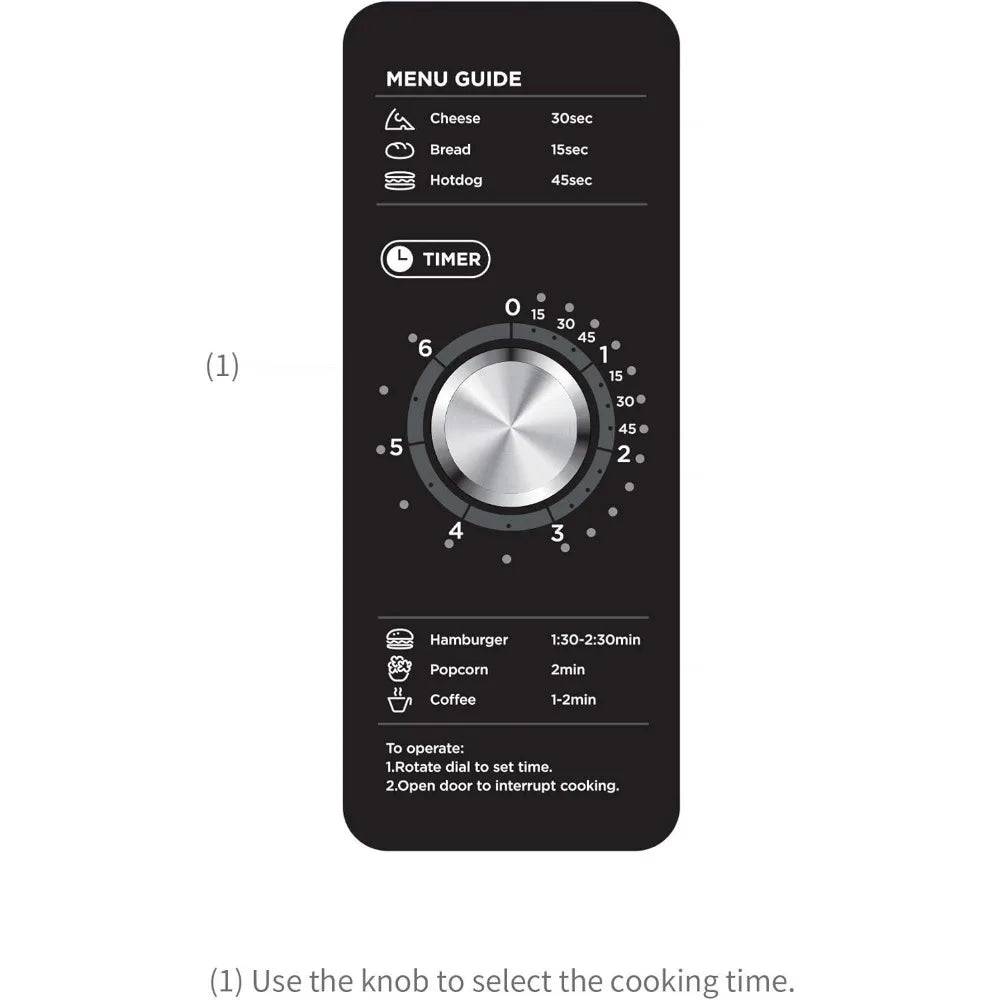 Counter To Microwave Oven with Dial, 1000 W, Stainless Steel.9 Cu Ft
