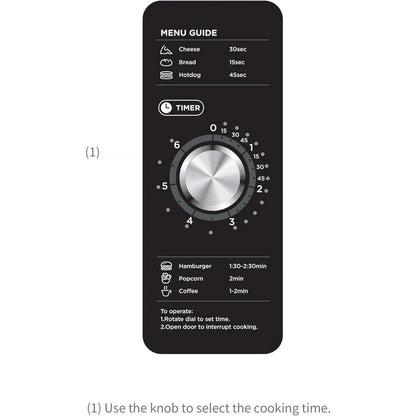 Counter To Microwave Oven with Dial, 1000 W, Stainless Steel.9 Cu Ft