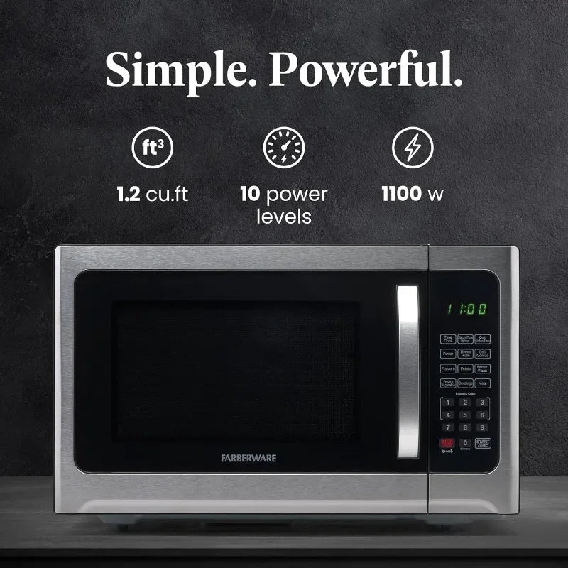 1.2 Cu.Ft. Microwave Oven, 1000 Watt with LED Lighting