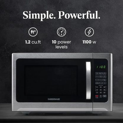 1.2 Cu.Ft. Microwave Oven, 1000 Watt with LED Lighting