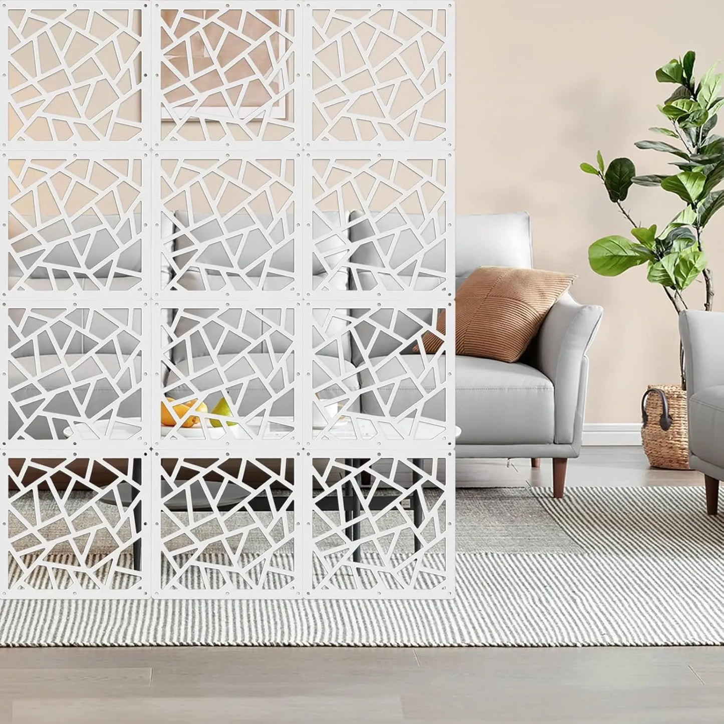 24 PCS Hanging Room Divider, Decorative Thick Wall Screen Panels