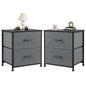 Nightstand With 2 Fabric Drawers