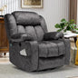 Swivel Rocker/Glider with Massage, Heat and Vibration, 360° Lounge Reclining Chair
