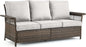 3 Seat Patio Wicker Sofa/Couch with Water-Resistant Cushions