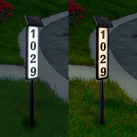1 pc Solar Powered Address Sign Light With Stake