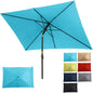 6.5 x 10 Ft Rectangular Patio Umbrella with Crank