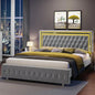 Full/Queen Size Platform Bed Frame w/Velvet Upholstered Headboard & Foot board No Box Spring Need