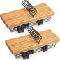 20 Pack Pants/Skirts Bamboo Hangers  with Black Clips and Rotatable Hook