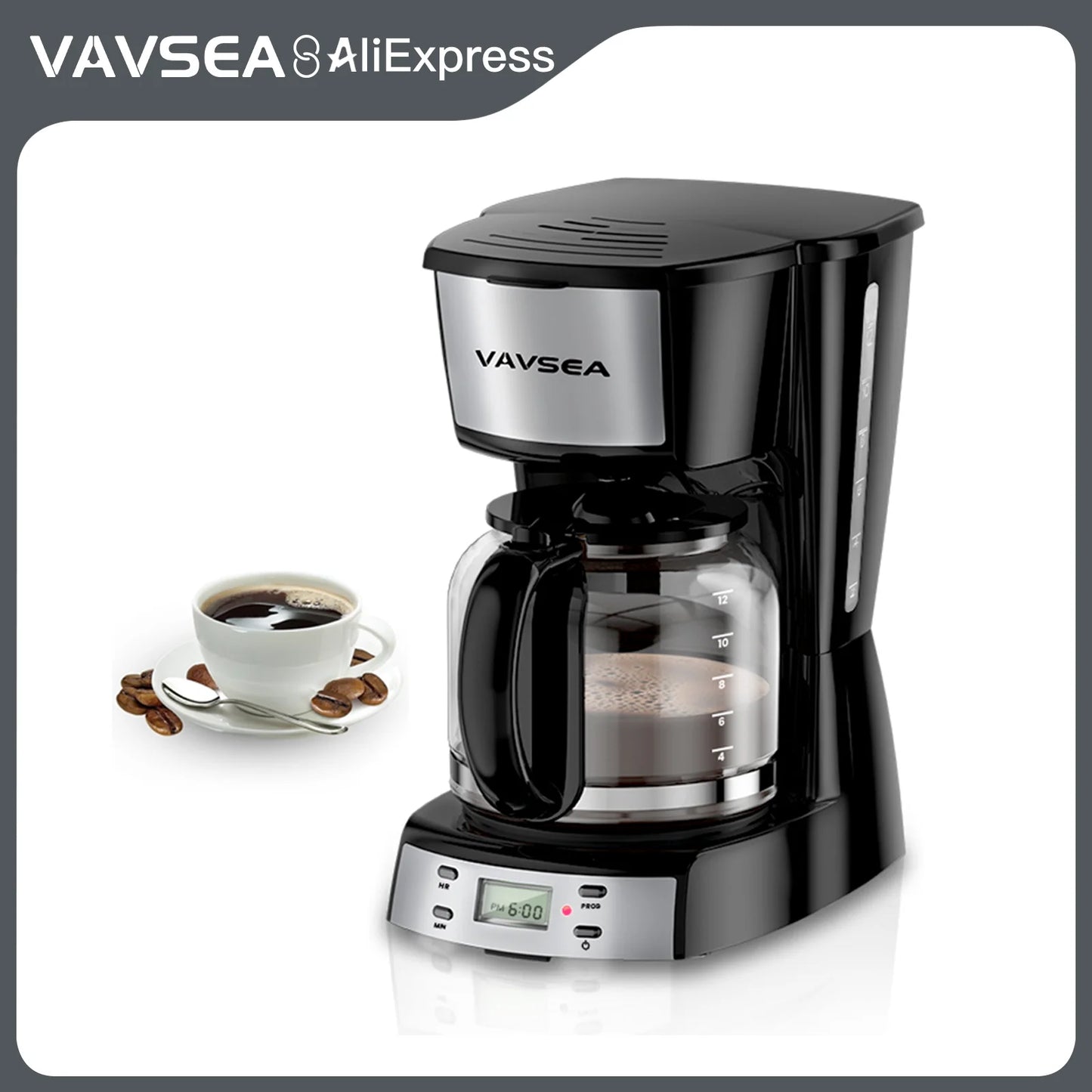 12 Cup Programmable Coffee Maker, Auto Shut off
