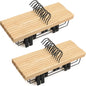 20 Pack Pants/Skirts Bamboo Hangers  with Black Clips and Rotatable Hook